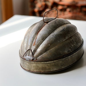1930er Jahre Jello Mould, Jello Salat Mould, Pudding oder Eis Form, Old Fashioned Country Bauernhaus Primitive Sammlerstück