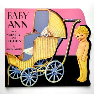 1985 Baby Ann Paper Doll Set, Queen Holden, Paper Doll with Nursery and Clothes, Pretend Play