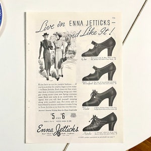 1946 Paris Mode Schuhe Vintage Werbung Schlafzimmer Wand Kunst Etsy