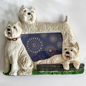 Marco de fotos vintage de perro Westie, K9 Kreations, 4x6
