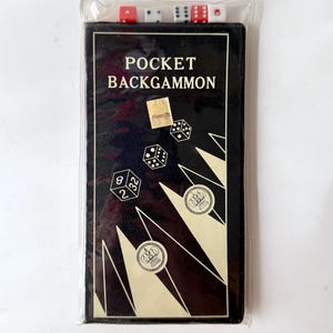 1970s Pocket Backgammon Game, Vintage Dice Games, Car Travel Game