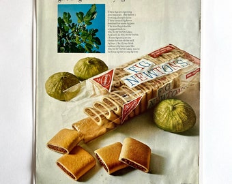 1966 Fig Newtons Ad, Nabisco Foods, Mid Century Kitchen, Snacks der 1960er Jahre, Lebensmittelwerbung, Life Magazine, Made in USA