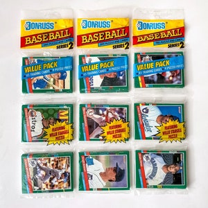 Carte da baseball Donruss del 1991, 45 Value Pack, Serie 2, Carte da gioco da baseball puzzle, Sigillate e Deadstock, Carte da collezione, Made in USA