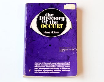 1974 The Directory of the Occult, Witchcraft Wiccan Guide, Black Magic, Pagan Rituals, Paranormal Activity, Psychic Medium Tarot Reader