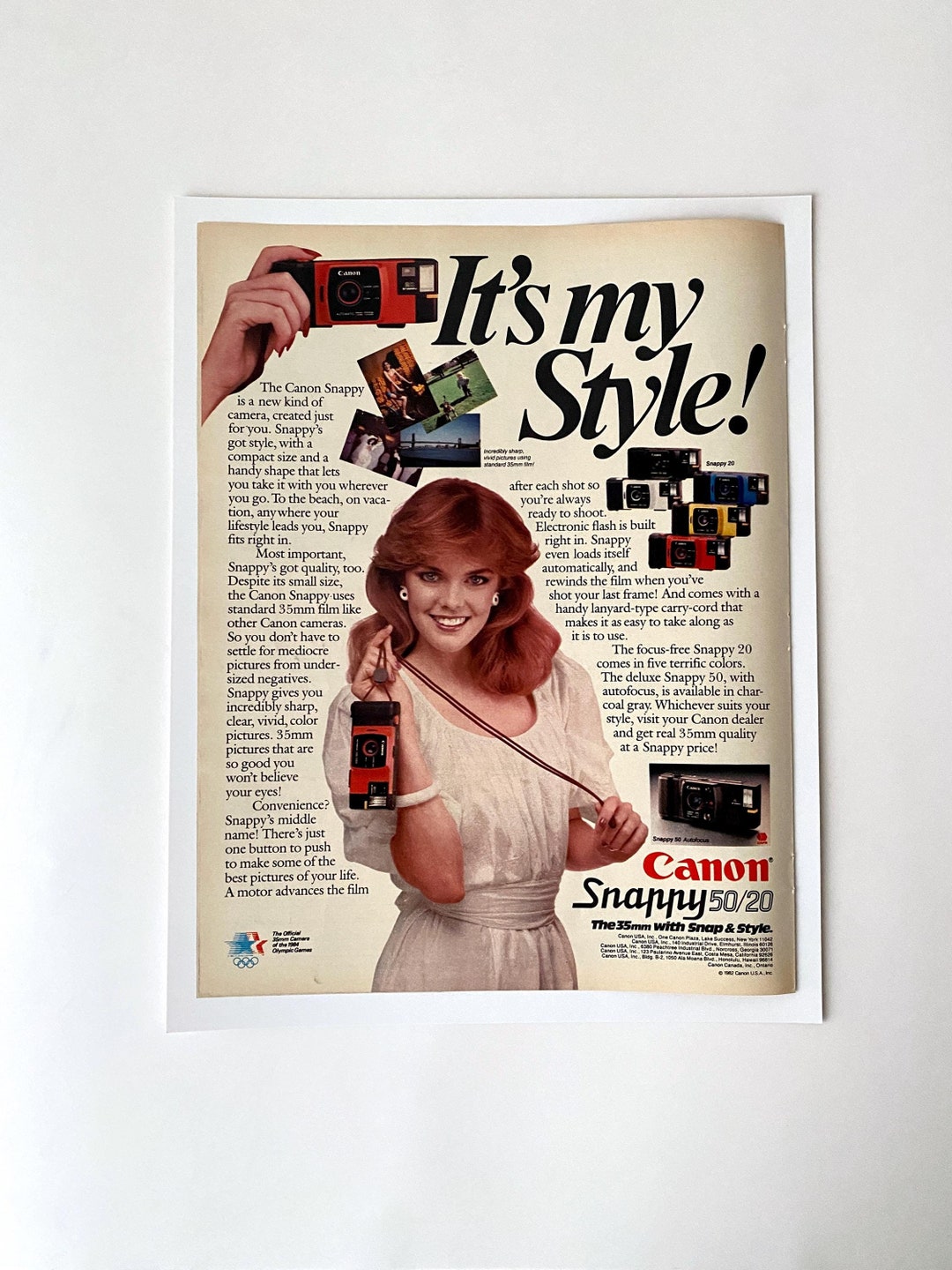 1982 Canon Snappy 35mm Camera Advertisement, Life Magazine, Retro ...