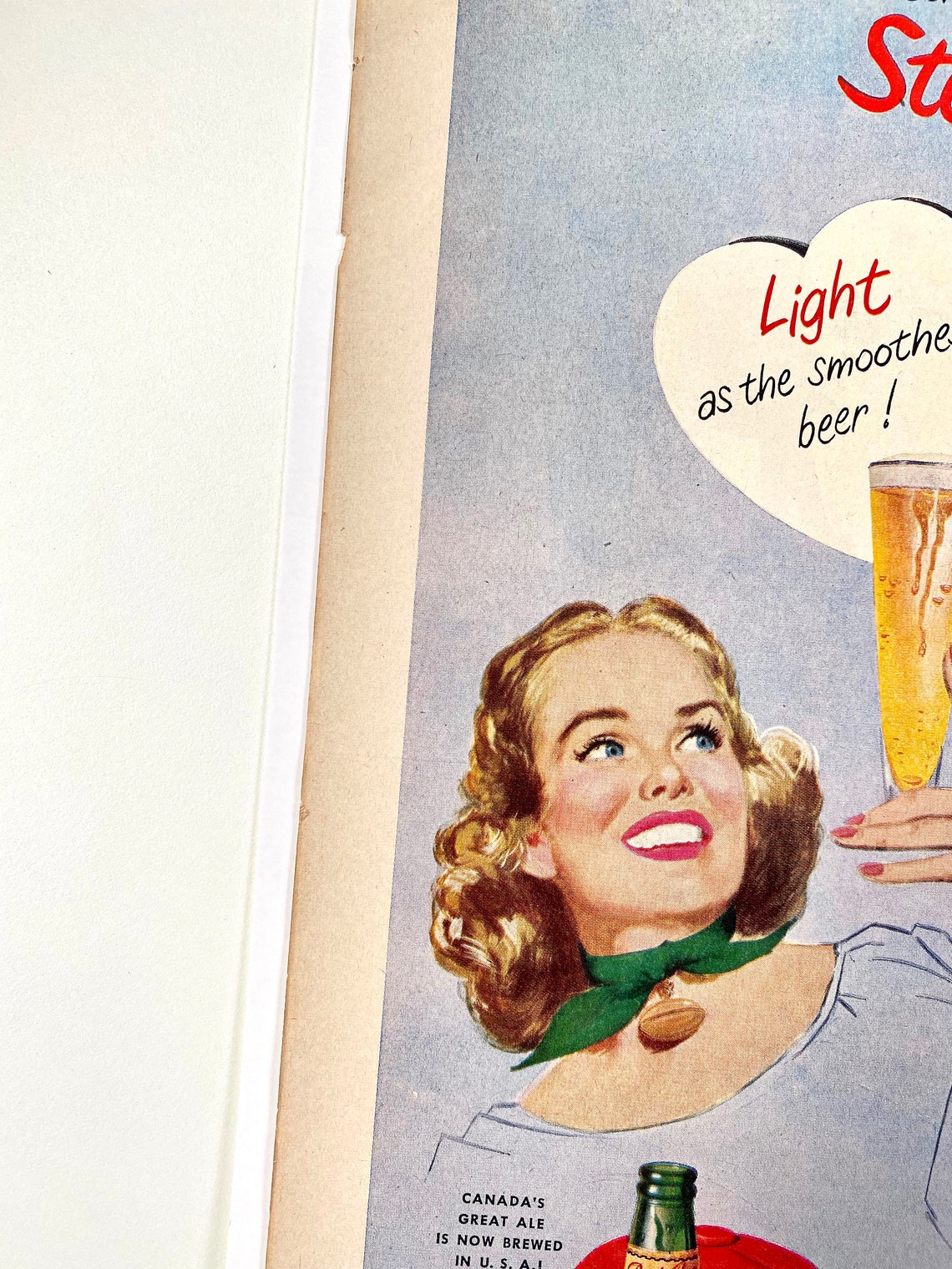 1951 Carling's Red Cap Ale Ad Vintage Brew Ad 50s Beer Etsy