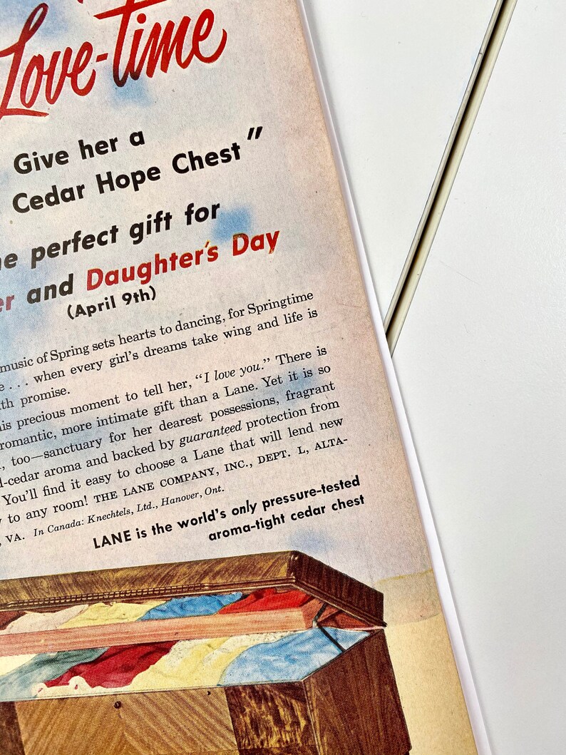 1950 Lane Hope Chest Vintage Trunk 1950 Miss America 50s Etsy