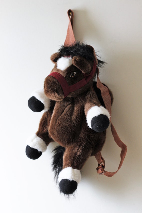 plush horse backpack