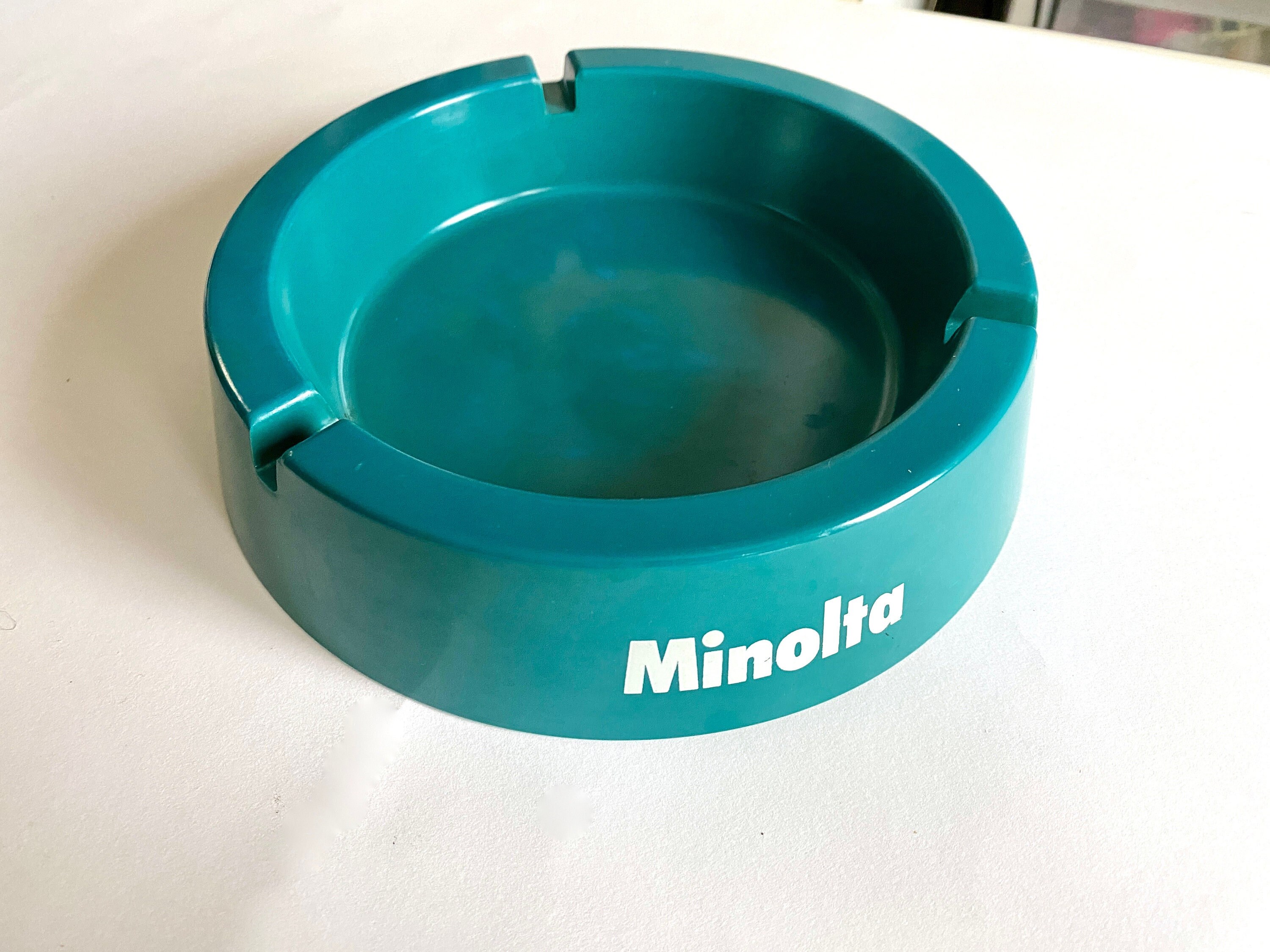 80s Minolta Ashtray, Japanese Cameras, Retro Plastic Ashtray