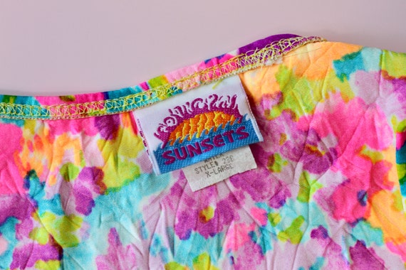 90s Sunsets Bikini Bottom, Pink Floral Swimsuit B… - image 5