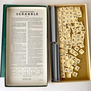 1954 Scrabble Board Game, Retro Family Games, Kids Word Games, Made in England