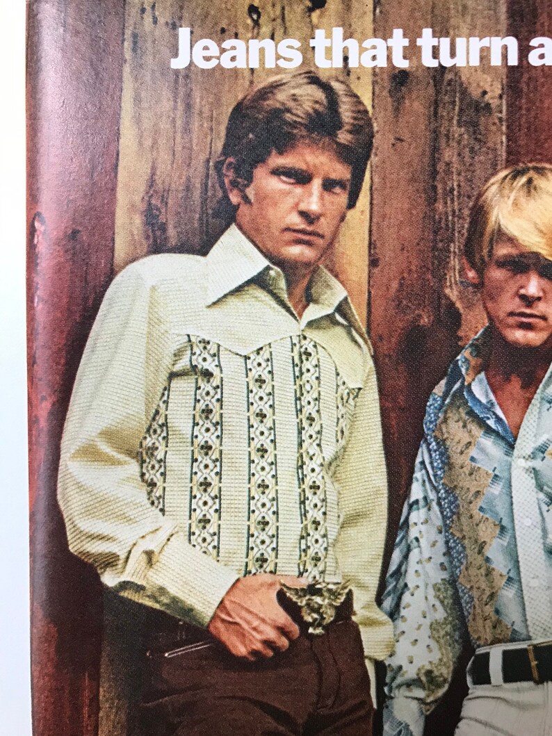 1972 Men's Fashion Ad H.I.S. Western Fashion Stud | Etsy