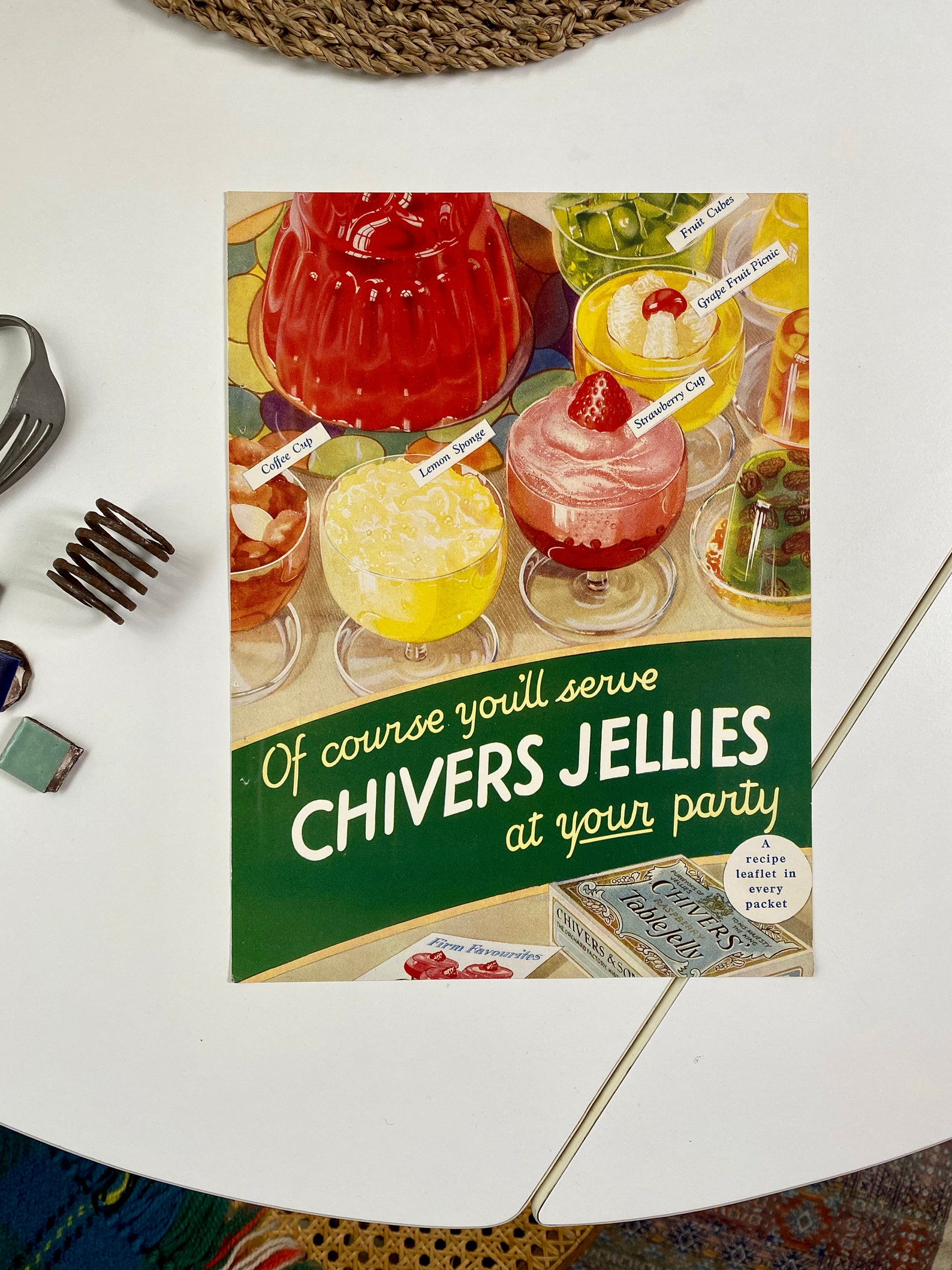 1935 Chivers Jellies Ad Vintage Jello Ad 1930s Kitchen Etsy