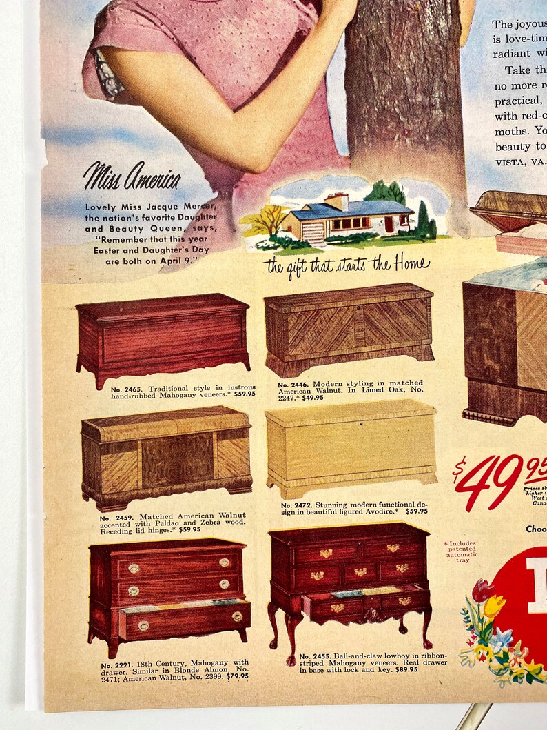 1950 Lane Hope Chest Vintage Trunk 1950 Miss America 50s Etsy