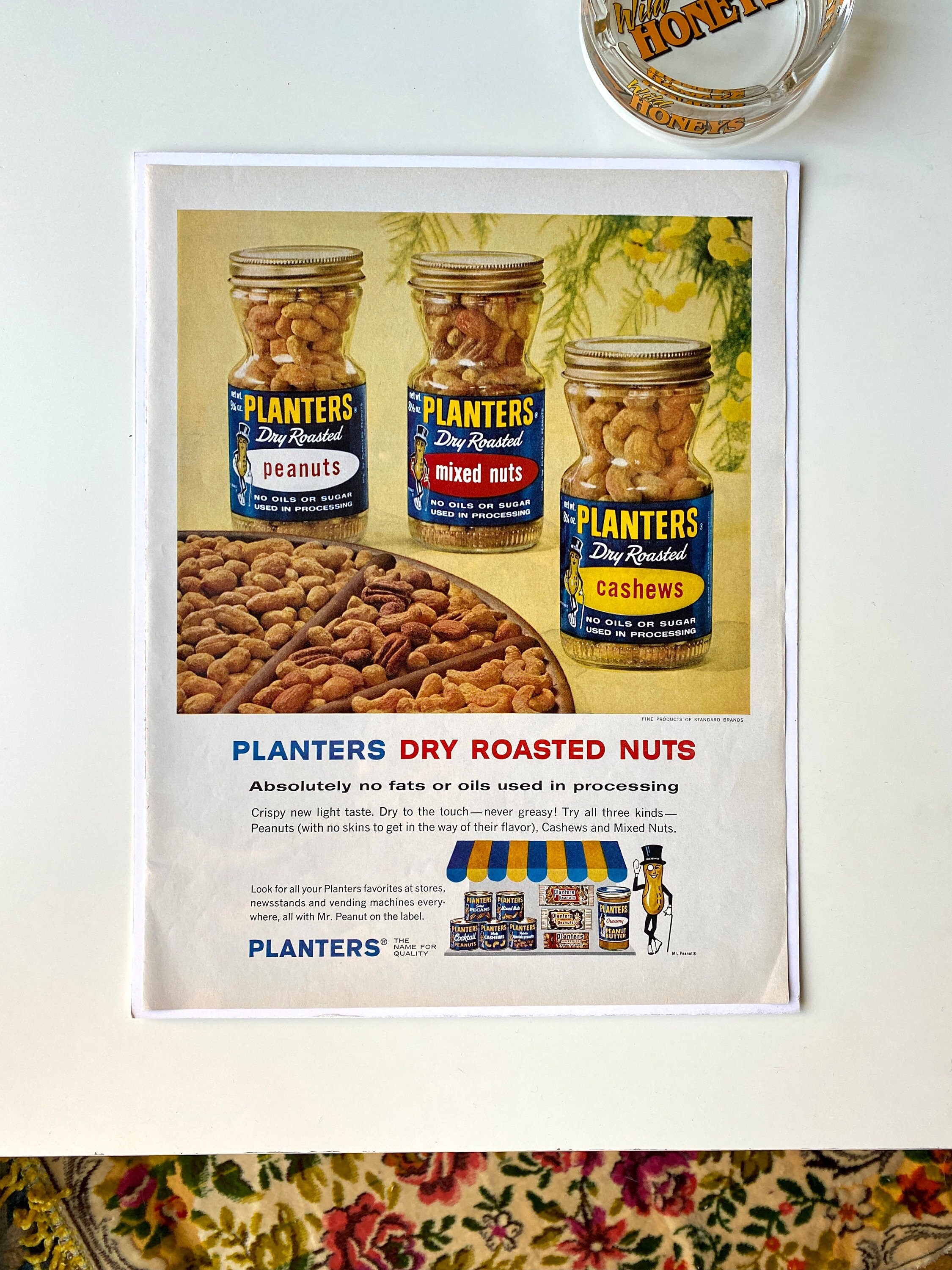 1963 Planters Nuts Ad, Vintage Mr. Peanut Kitchen Bar Decor - Etsy