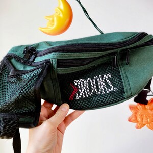90s Brooks Fanny Pack, Green Canvas Hip Bag, Cycling Bag, Travel Pouch
