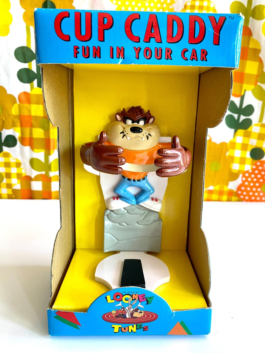 1994 Looney Tunes Cup Caddy, Tasmanian Devil, Car Caddy, Cup Holder