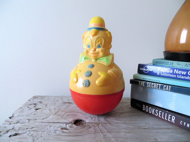 1977 Clown Toy Wobbly Bobble Head 70s Sanitoy Retro Etsy 日本