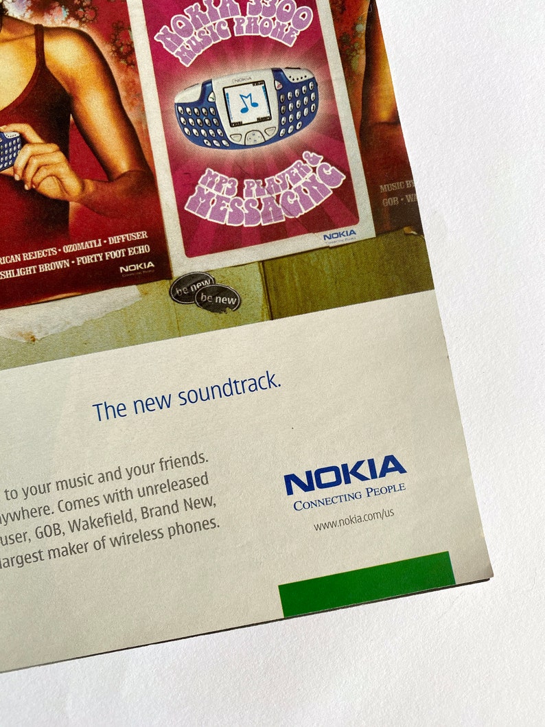 2003 Nokia Ad, Vintage Cellphone Ad, Nokia 3300 MP3 Phone, Rolling Stone image 6