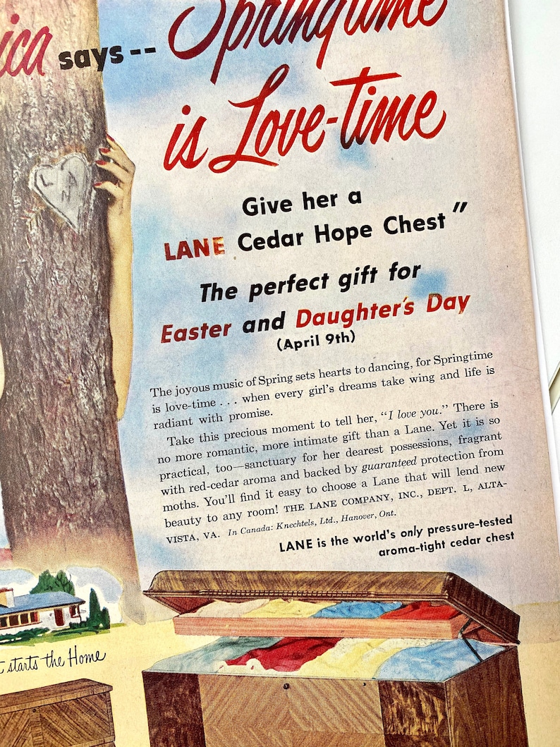 1950 Lane Hope Chest Vintage Trunk 1950 Miss America 50s Etsy