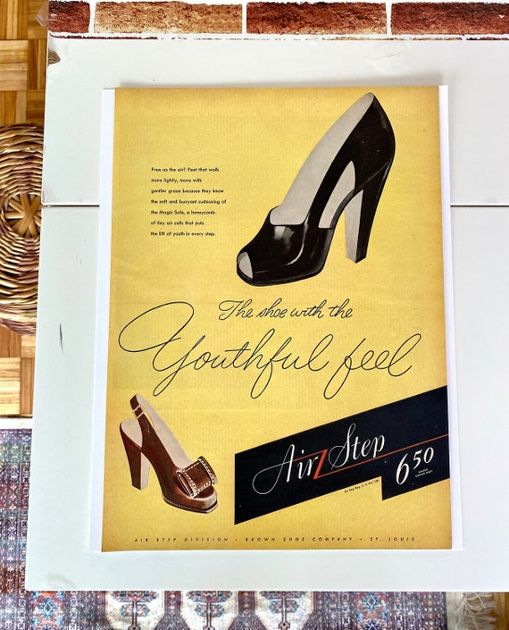 1948 GRACE WALKER Heel Cup Womens Shoes High Heels Fashion Friedman Shelby  Shoe Vintage Print Ad - Etsy