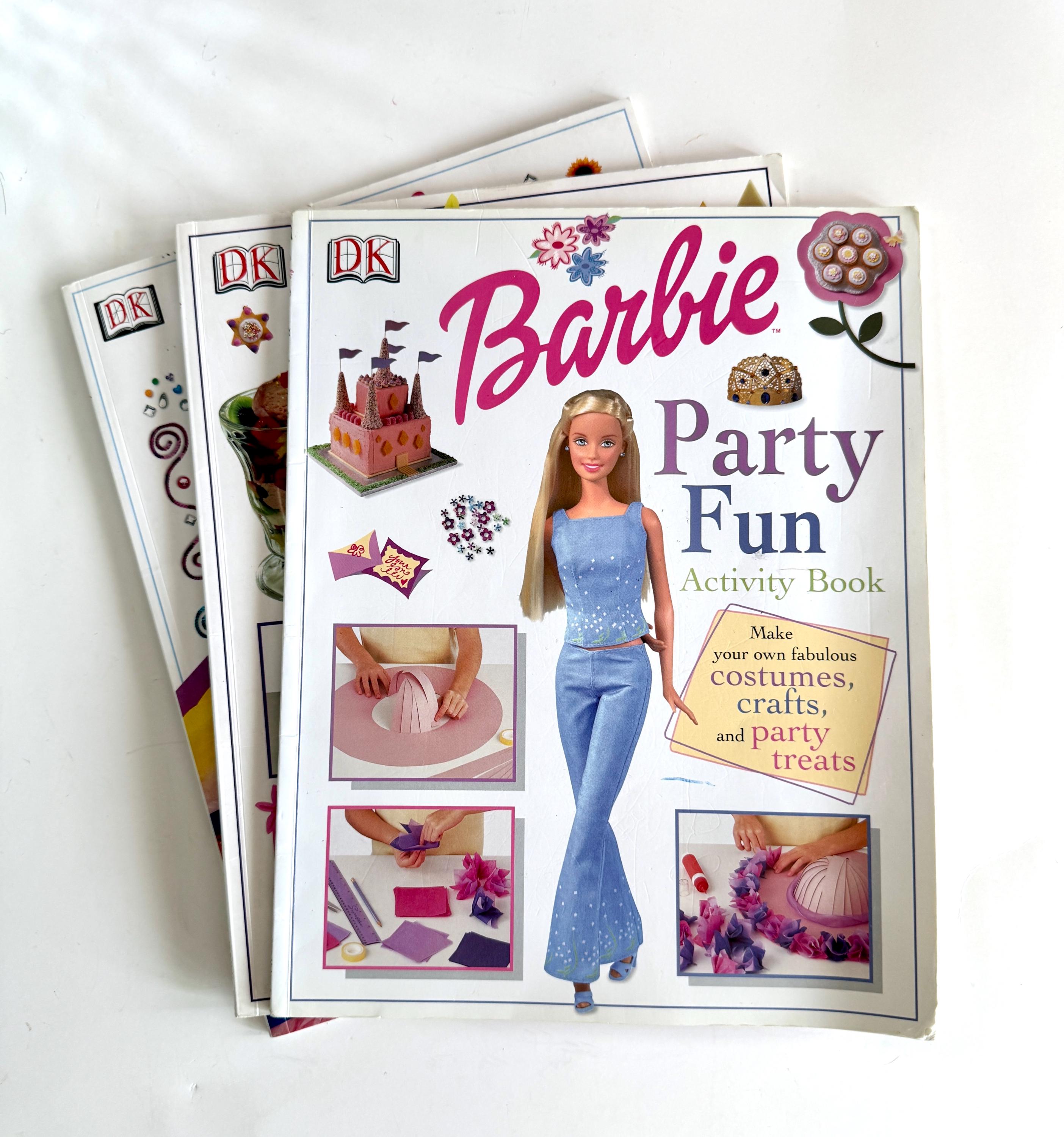 2000's Barbie Activity Book Set, Fun to Cook, Fun to Make, Party