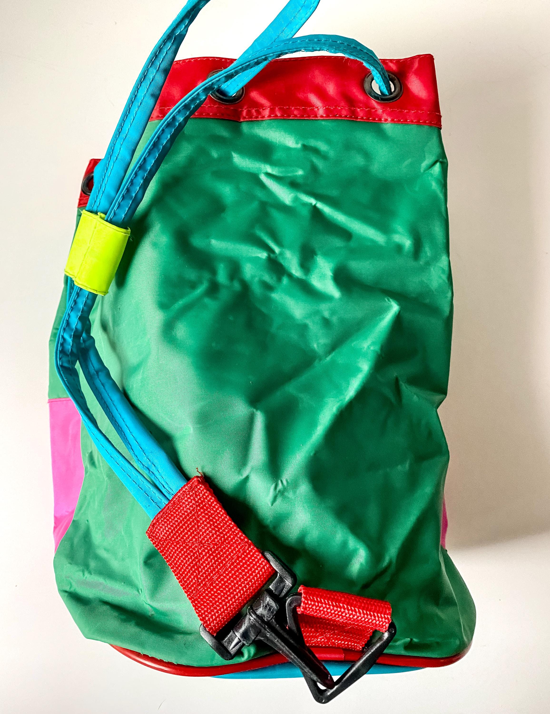 Vintage 90s Benetton Colorblock Nylon Backpack, Crossbody  display picture 1