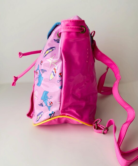 1995 Baywatch Barbie Backpack, Mini Pink Vinyl Backpa… - Gem