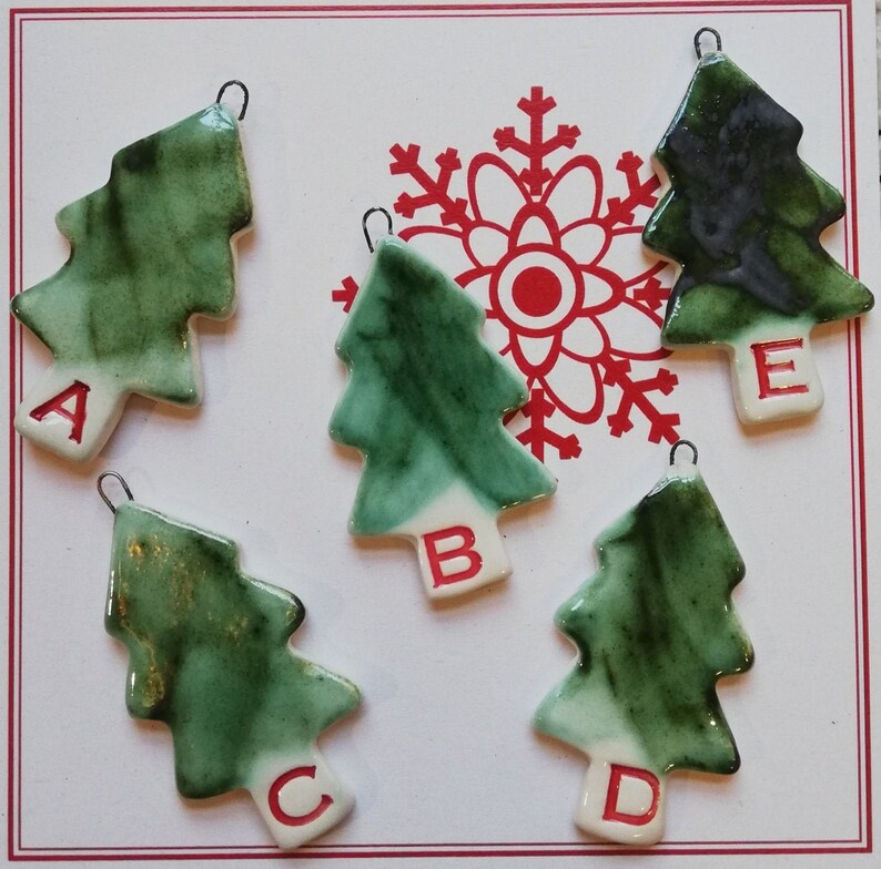 Christmas Tree Initial Tag