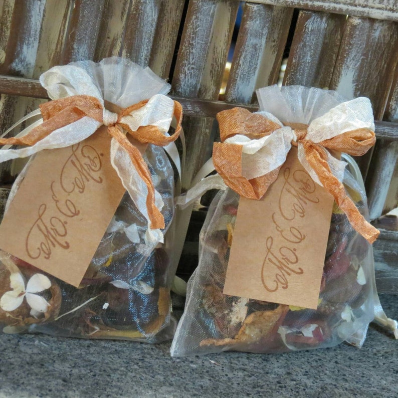 Handmade Potpourri Wedding Favors Place Settings Table Etsy