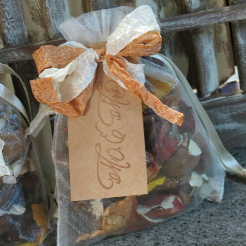 Handmade Potpourri Wedding Favors Place Settings Table Etsy