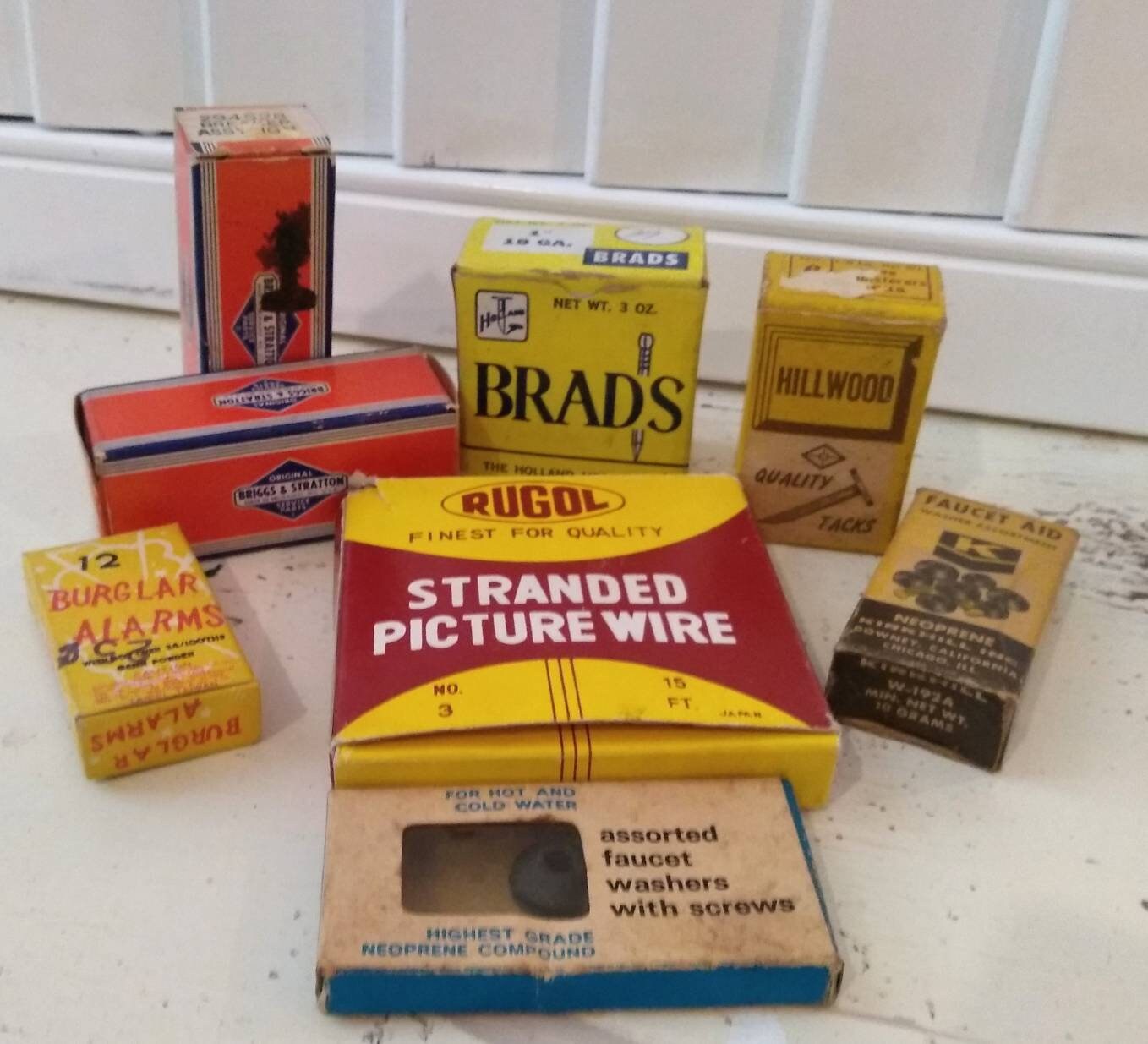 Set of 8 Vintage Small Hardware Boxes and Contents Man Cave Etsy