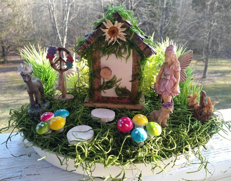 Sale Complete Fairy Garden Kit With Container Hippy Hippie Etsy