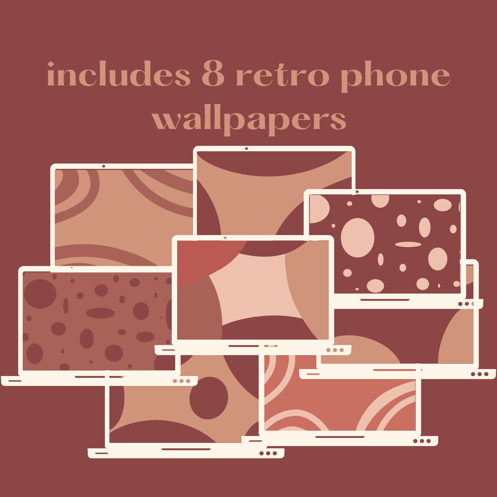 8 Retro Inspired Desktop Wallpaper '70s Aesthetic | Etsy