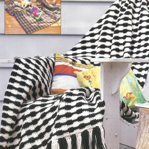 Hounds tooth Vintage Crochet Pattern Houndstooth Checked Crochet Afghan Pattern Retro Modern, PDF Instant Download