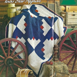 Texas Star Crochet Pattern Vintage Pattern Home Decor Crochet Blanket Vintage Design Worsted Weight Yarn PDF Instant Download