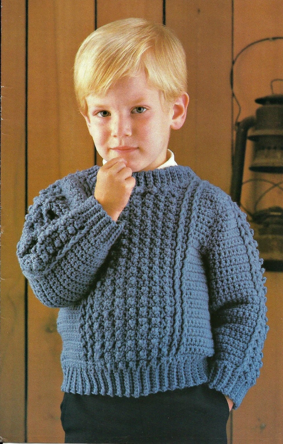 Boy's Crocheted Sweater PDF Download 1980's Sizes - Etsy Australia