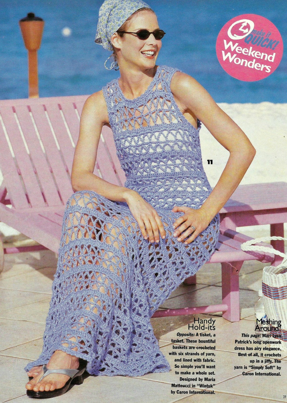 Vintage Summer Coverup Crochet Pattern Long Lacy Openwork - Etsy