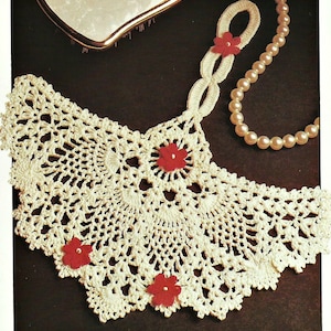 Vintage Crochet Pattern Vintage Crochet Fan Shaped Doily Pattern, Lacy Home Decor PDF Download, 1980&#39;s Digital Instant Download