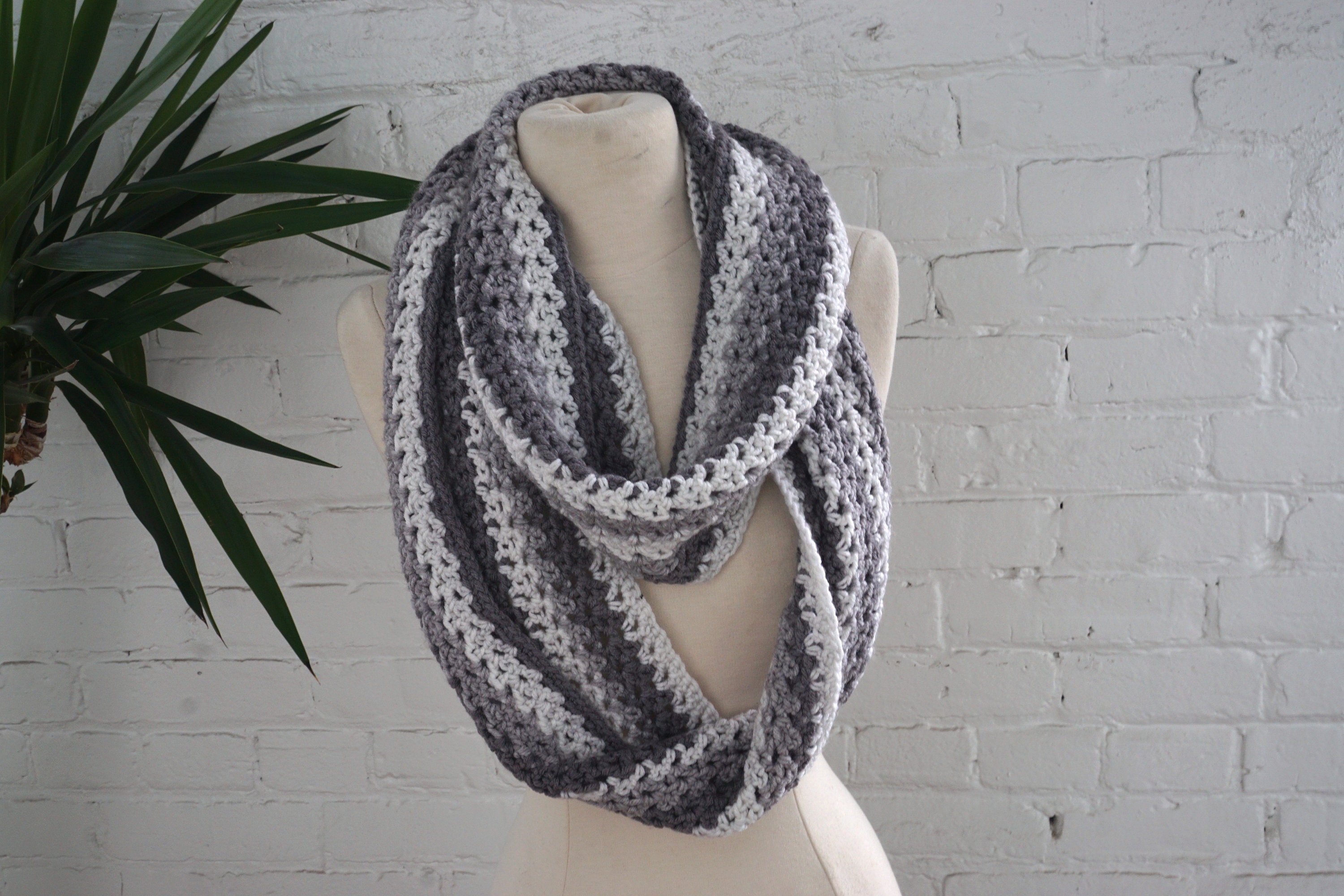 Crochet Infinity Scarf in Purple Multi Color - Handmade - Etsy