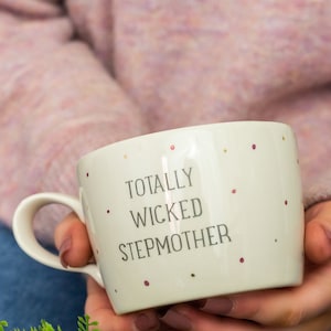 Wicked Stepmother cup, metallic totally wicked stepmother gift, step mother present image 1