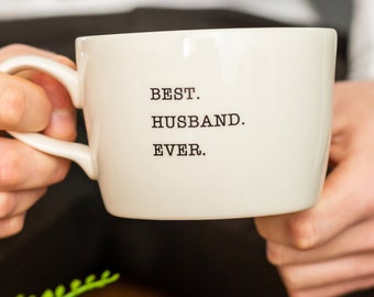 Best. Husband. Ever. Handmade mug for husband, wedding anniversary, valentines gift for hubby, husband valentines, personalised valentines