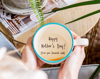 Happy Mother's Day from your favourite child hidden message mug, funny mother's day gift