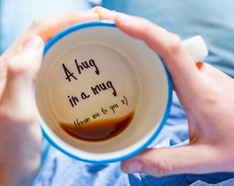 Hug in a mug hidden message cup isolation lockdown gift