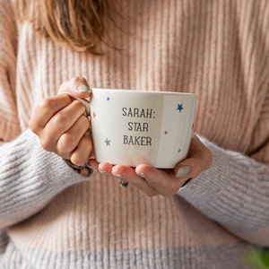 Star Baker mug. Handmade ceramic star baker cup. Baker gift, bake off mug