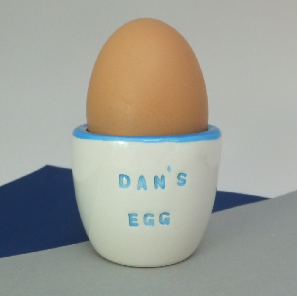 Personalised ceramic egg cup easter present baby gift Etsy
