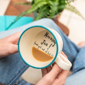 Bespoke personalised hidden message mug, secret message cup, personalised mug image 1