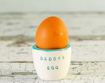 Personalised ceramic egg cup easter present  baby gift personalised easter gift