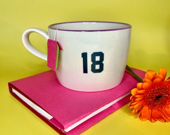 Happy Eight-tea-nth birthday, eighteenth birthday gift for a tea loving 18 year old