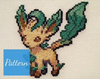 Leafeon (Pokemon) Cross Stitch Pattern